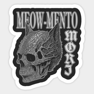 Memento Mori Cat Sticker